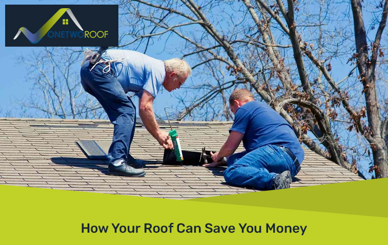 Roofer checking roof ventilation to enhance energy efficiency