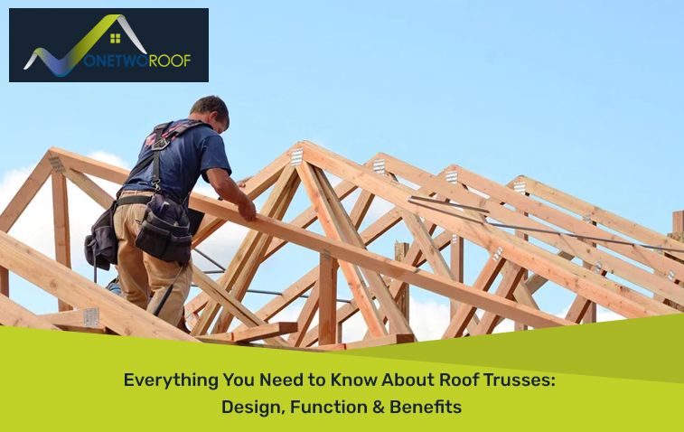 Roof trusses showing design and structure.